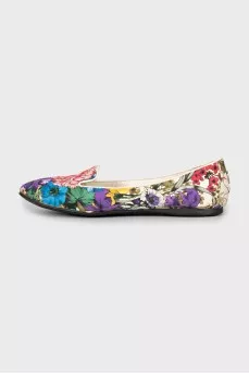 Textile ballerinas in floral print