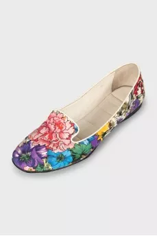 Textile ballerinas in floral print