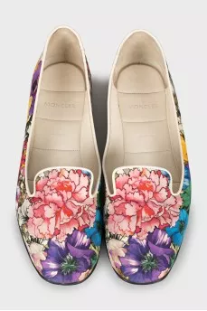 Textile ballerinas in floral print