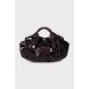 Burgundy patent leather bag