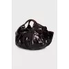 Burgundy patent leather bag