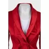 Red cropped jacket