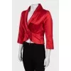 Red cropped jacket