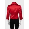 Red cropped jacket