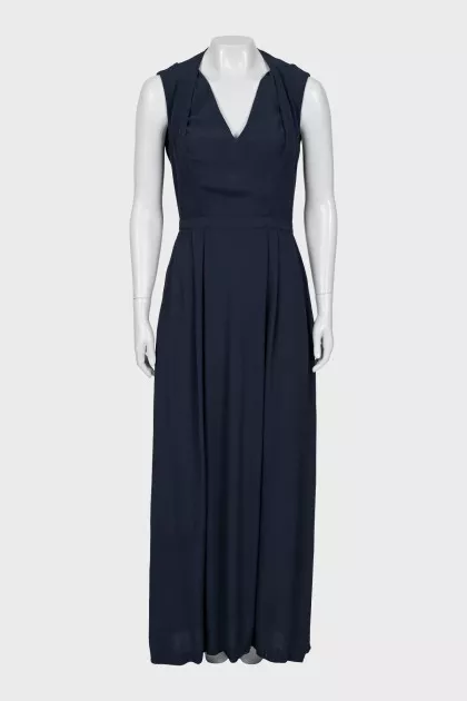 Blue dress with cutout back