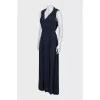 Blue dress with cutout back