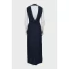 Blue dress with cutout back