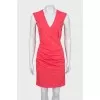Pink draped mini dress