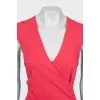 Pink draped mini dress
