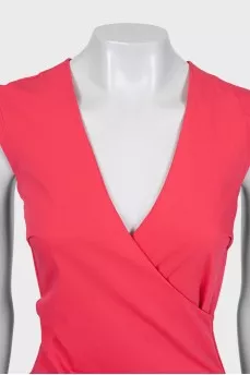 Pink draped mini dress