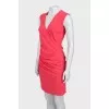 Pink draped mini dress