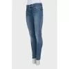 Mid-rise blue skinny jeans