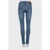 Mid-rise blue skinny jeans