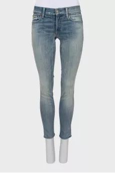 Low Rise Blue Skinny Jeans