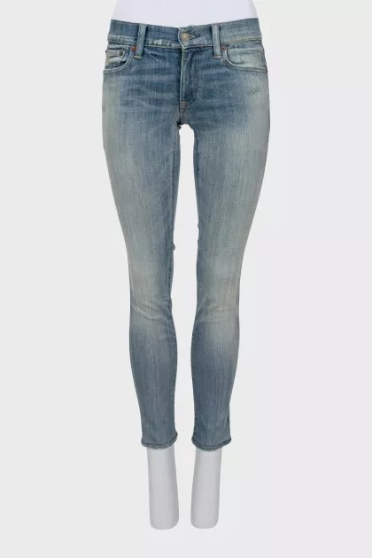 Low Rise Blue Skinny Jeans