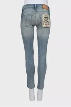 Low Rise Blue Skinny Jeans