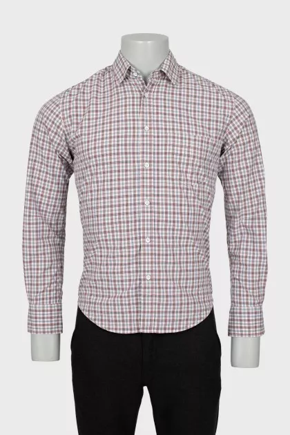 Men's Slim Fit Plaid Shirt