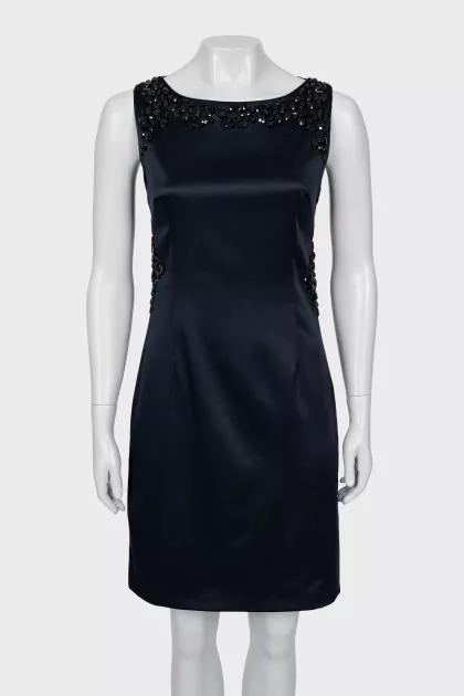 Blue dress decorated with stones
