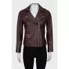Brown leather jacket