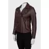 Brown leather jacket