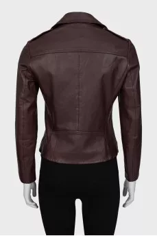 Brown leather jacket