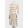Knitted dress with combined stripes