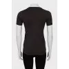 Brown printed T-shirt