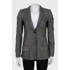 Fitted jacket in wool and silk