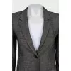 Fitted jacket in wool and silk