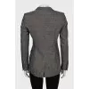 Fitted jacket in wool and silk