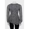 Printed blouse with long sleeves