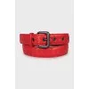 Braided leather belt