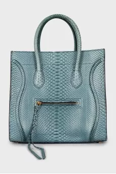 Snakeskin tote bag
