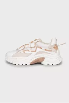 Two-tone chunky sneakers