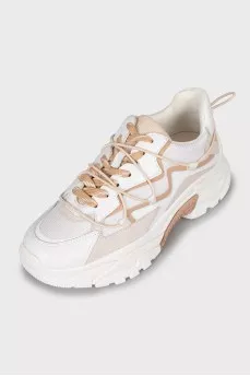 Two-tone chunky sneakers
