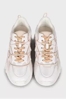 Two-tone chunky sneakers
