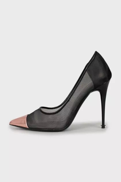 Mesh pointed toe shoes