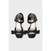 Embellished block heel sandals