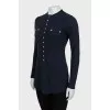 Fitted long sleeve with silver buttons