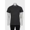 Men's striped polo shirt