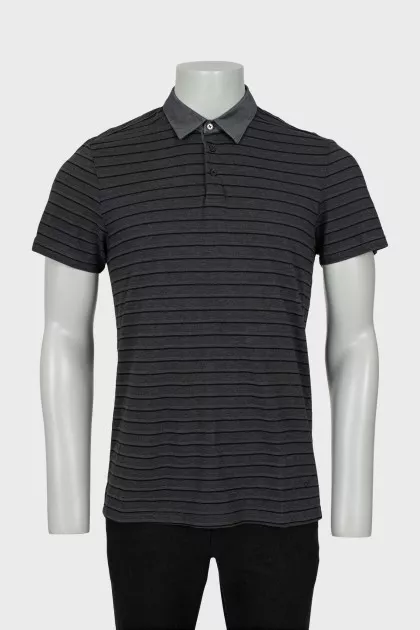 Men's striped polo shirt