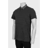 Men's striped polo shirt