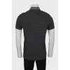 Men's striped polo shirt