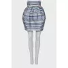 Striped silk skirt