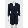 Fitted dress with gold buttons