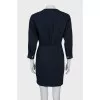 Fitted dress with gold buttons