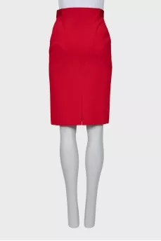 Red skirt with raised seams
