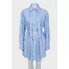 Striped fitted shirt dress