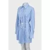 Striped fitted shirt dress
