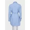 Striped fitted shirt dress
